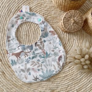 bavoir bebe éponge cadeau naissance garçon jungle