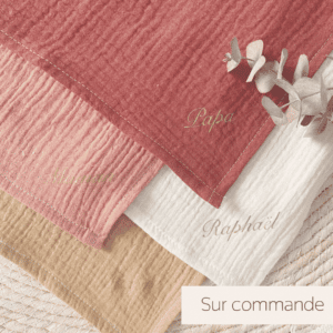 serviette lange double gaze personnalisable