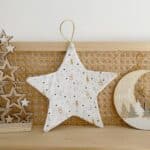 suspension etoile motif sapins