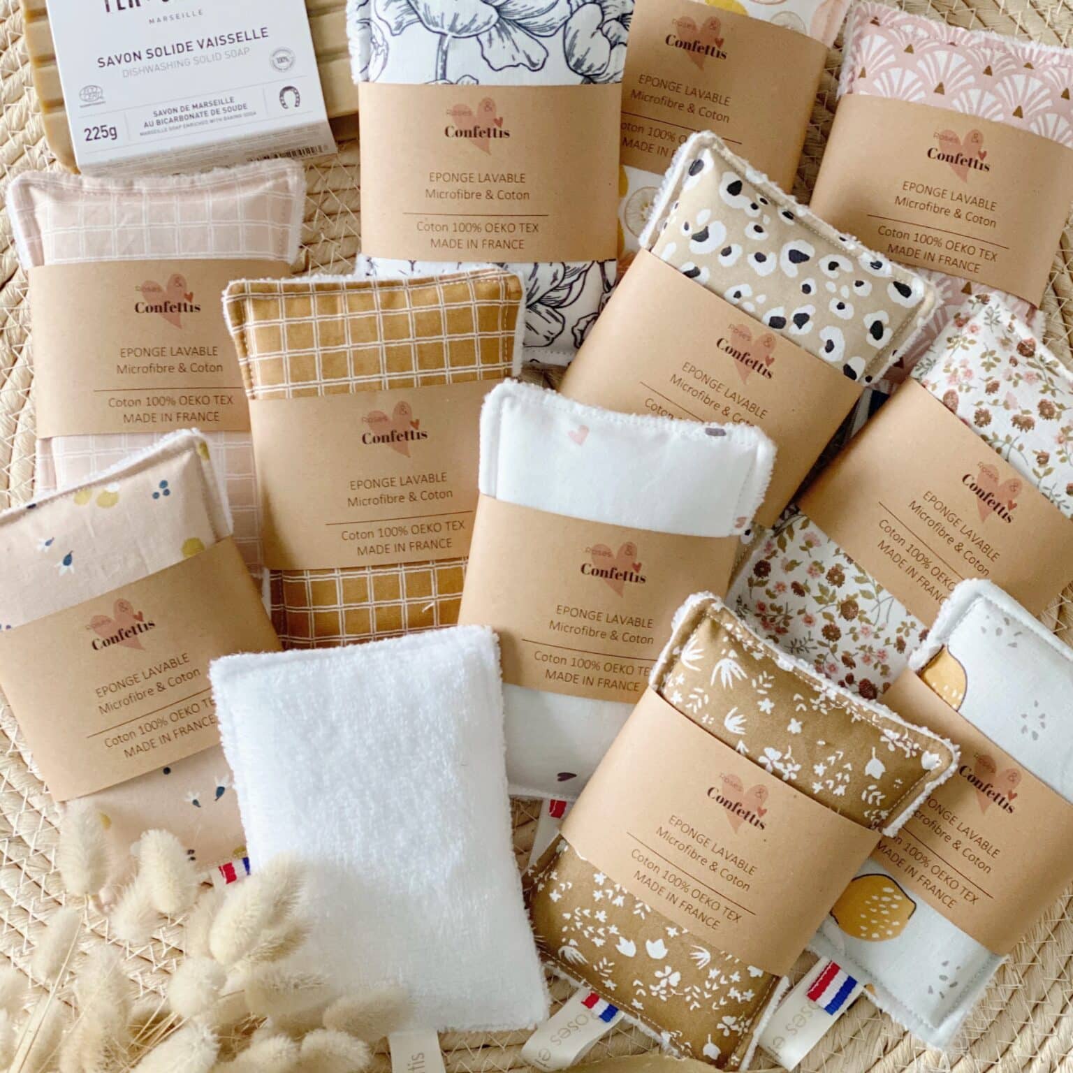 Lingettes Bébé Lavables Bambino Mio - Lot De 10, Coton Doux, Zéro Déchet, Double Face
