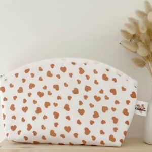 trousse toilette enduit collection double gaze coeur cupidon