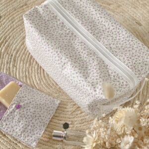 trousse toilette millefleurs parme cadeau maman