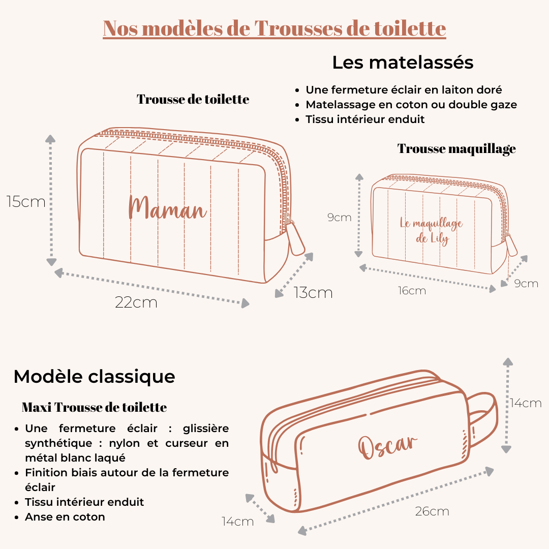 modeles trousse toilette maquillage personnalisee