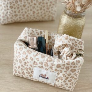 trousse leopard maquillage personnalise cadeau fete des meres