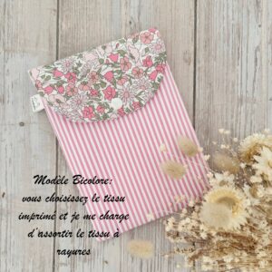 housse liseuse modèle bicolore