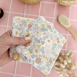 lingettes lavables liberty eponge bambou betsy