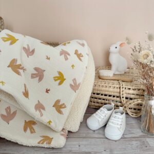 couverture bebe birdy oiseau garcon naissance