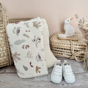 couverture bebe double gaze piou piou garcon