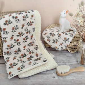 couverture bebe sherpa lina fleurs liberty