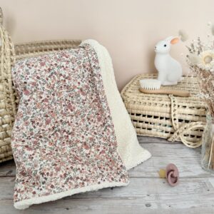 couverture bébé sherpa sixtine cadeau naissance fille personnalisée