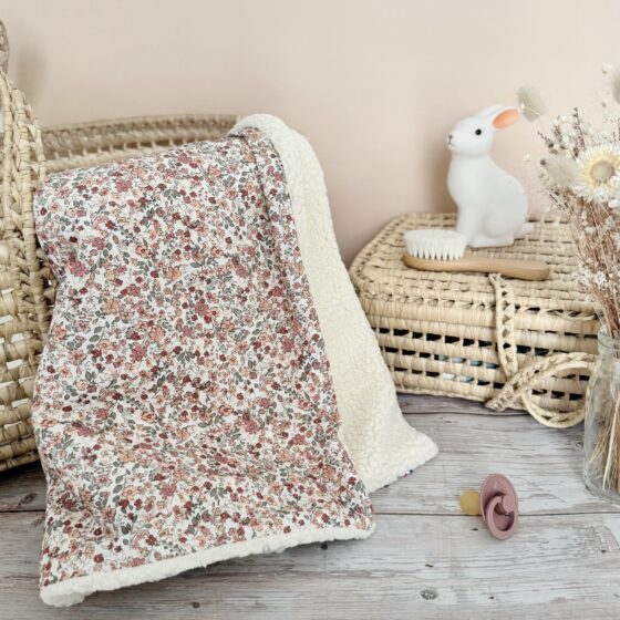 couverture bébé sherpa sixtine cadeau naissance fille personnalisée