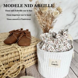 panier pochon maquillage nid abeille