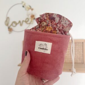 panier pochon trousse ronde liberty cadeau noel
