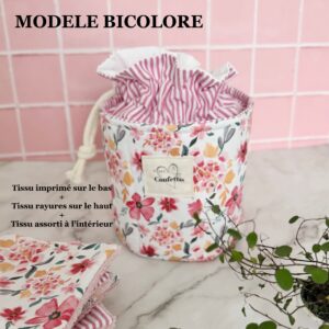 panier trousse pochon maquillage bicolore