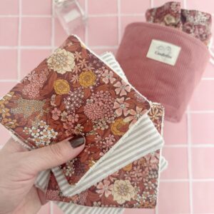 lingettes cotons lavables lot de 4 liberty