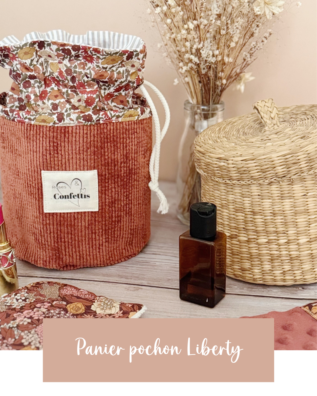 panier pochon liberty cadeau pour elle maman Noel
