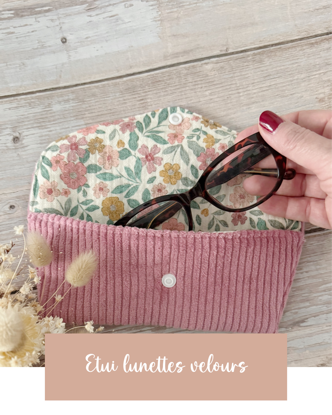etui lunettes velours personnalisé