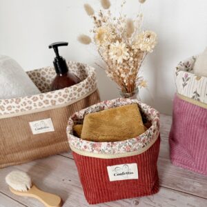 panier tissu velours chambre bebe decoration rangement