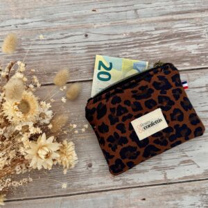 porte monnaie leopard