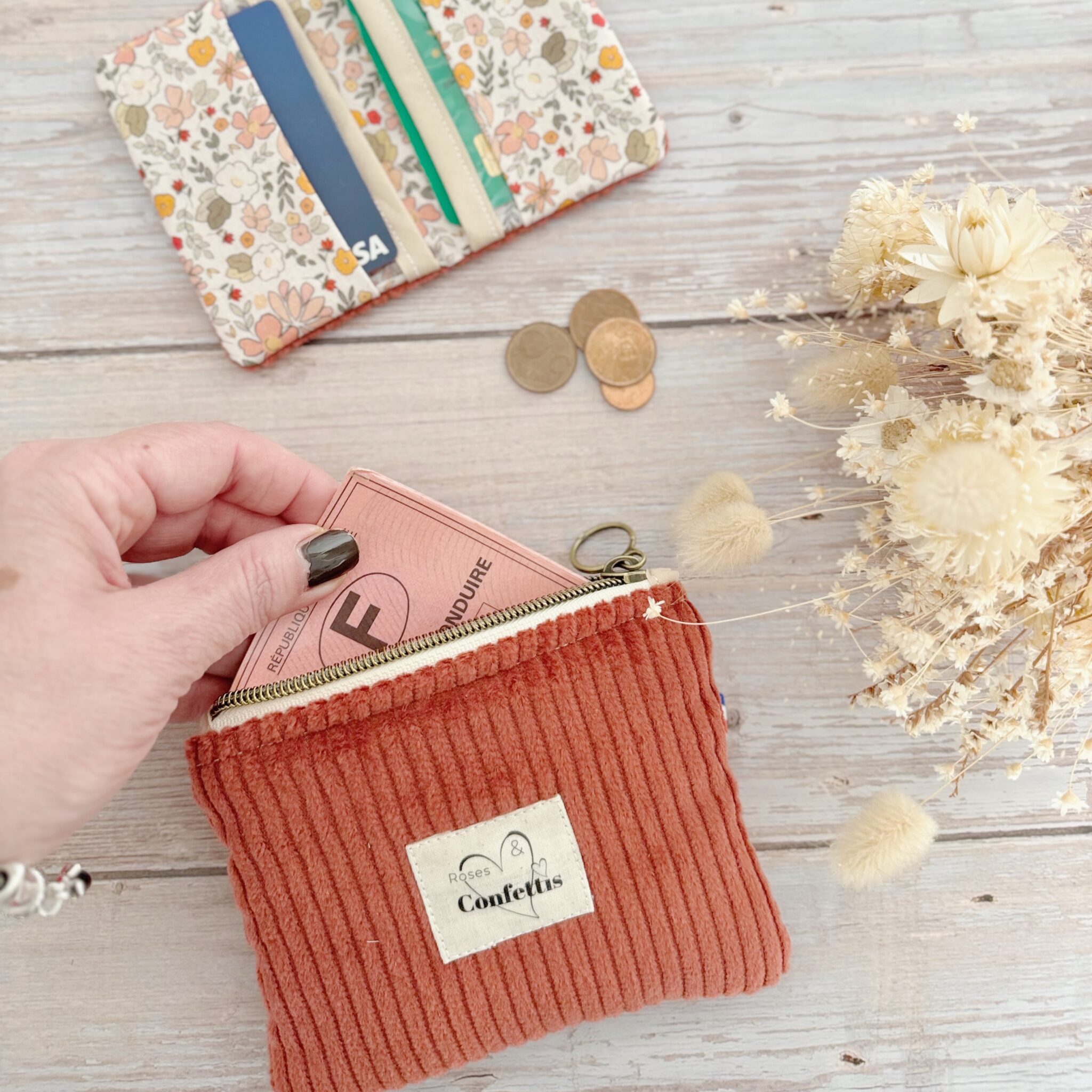 Porte monnaie avec poches intérieures – Image 3