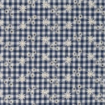 VICHY BLEU MARINE brodée