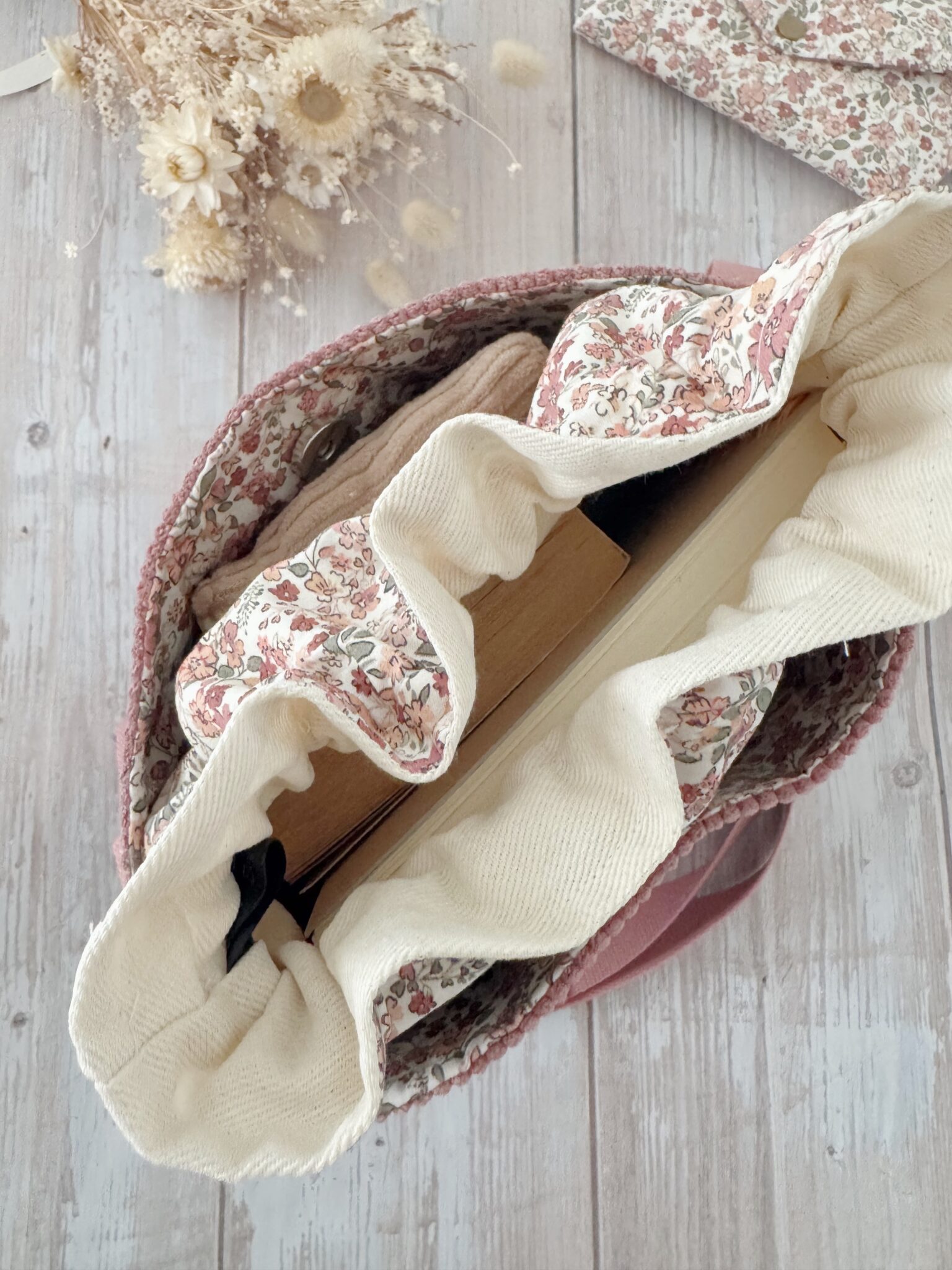 Sac seau bandoulière velours – Image 6