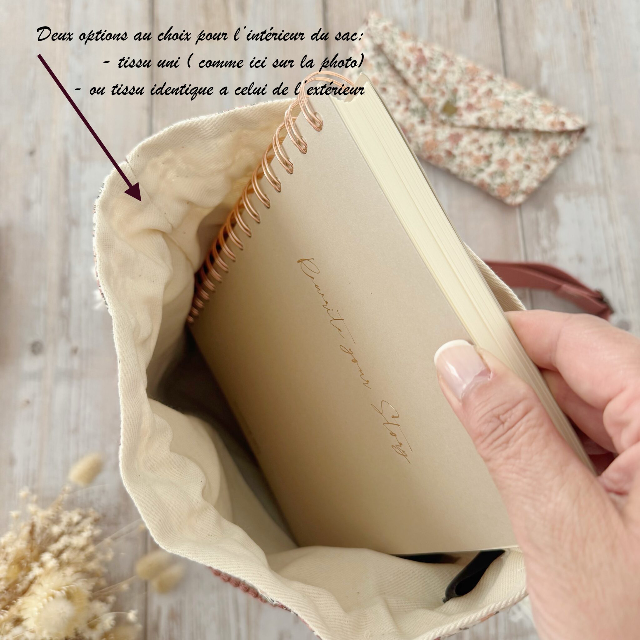 personnalisation sac velours bandouliere