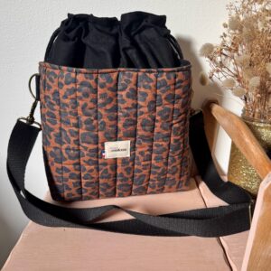 sac bandouliere seau leopard