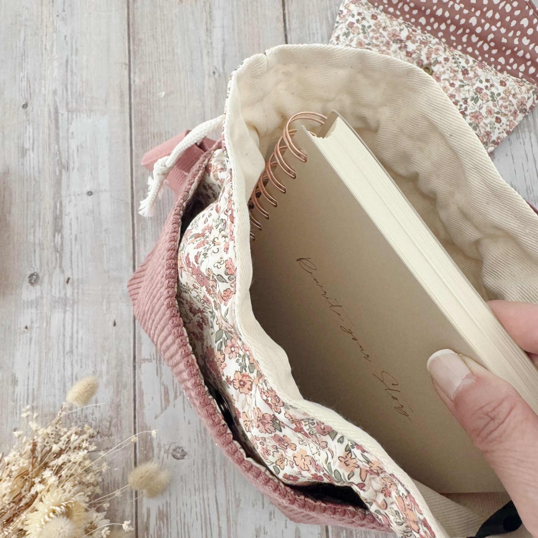 Sac seau bandoulière velours – Image 2