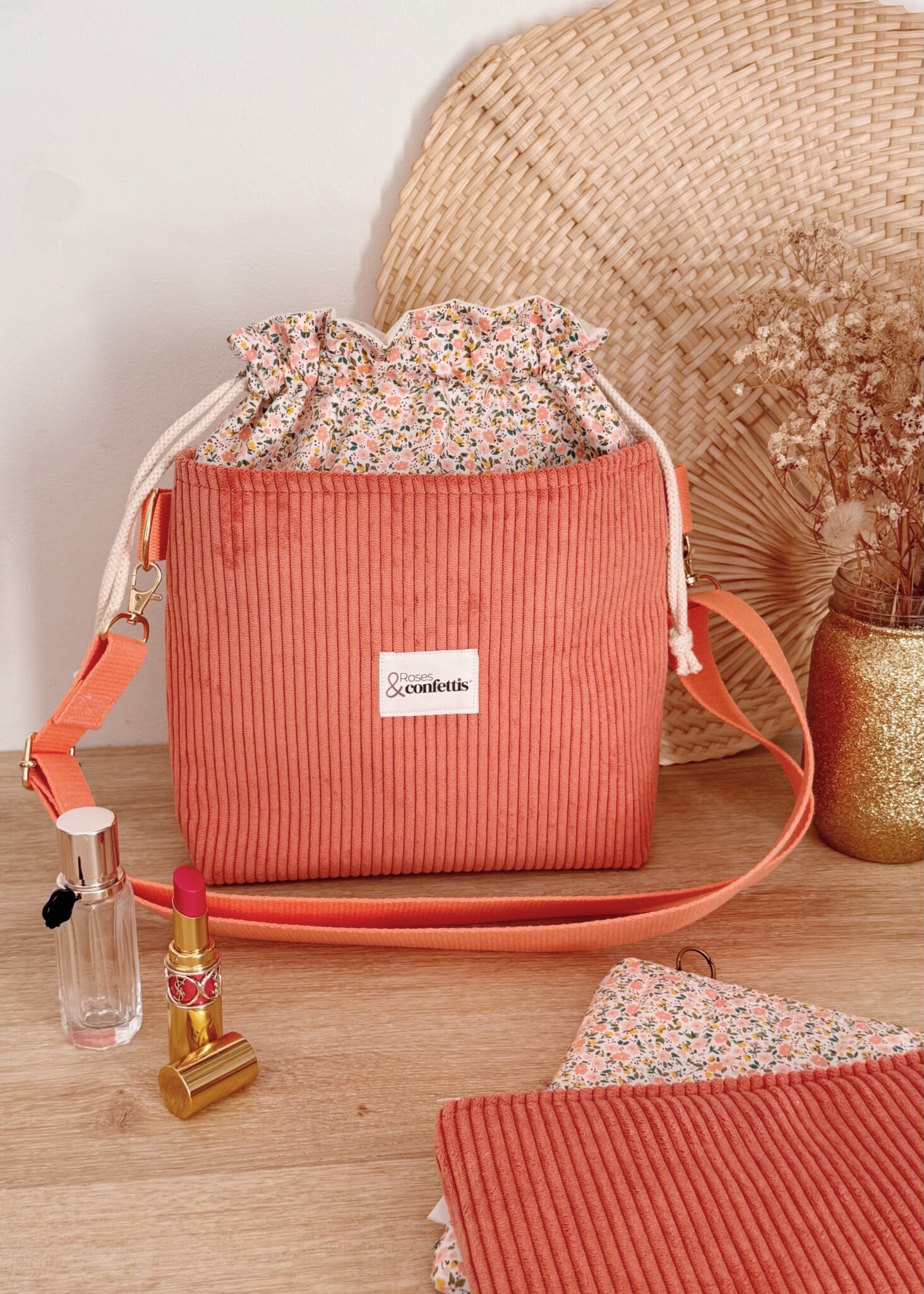 sac bandouliere velours personnalisable